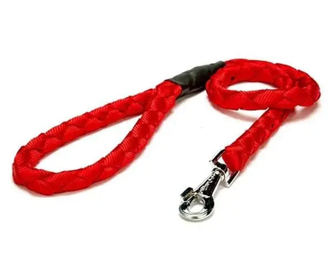 Doggie örgülü Dokuma Köpek Gezdirme Tasması Medium Kırmızı 2x100 Cm