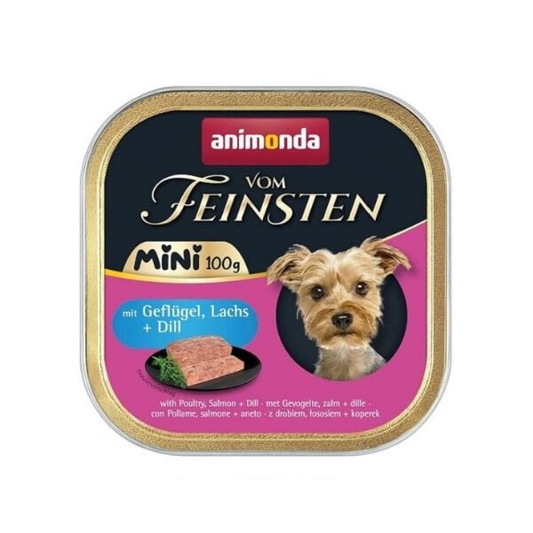 Animonda Vom Feinsten Kümes Hayvanlı ve Somonlu Mini Irk Yetişkin Köpek Konservesi 1 Adet 100 Gr
