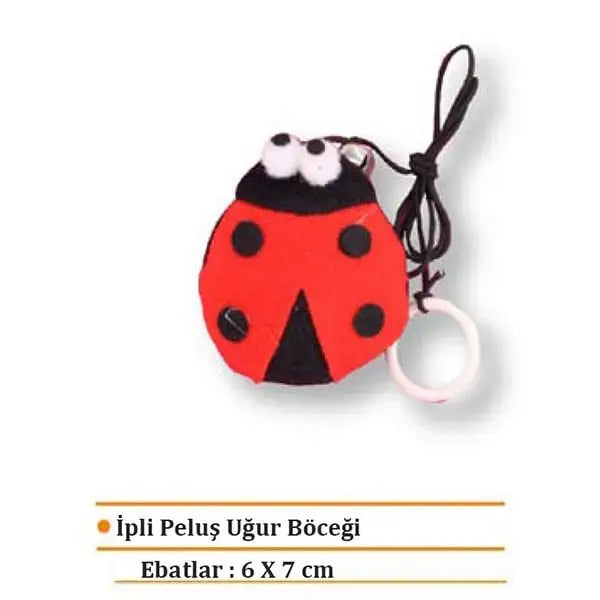 Eastland İp Peluş Uğur Böceği Kedi Oyuncağı 7 Cm