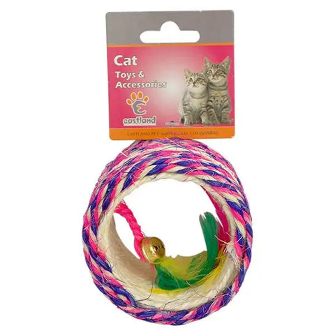 Eastland Renkli İpli Halka Kedi Oyuncağı 6 Cm