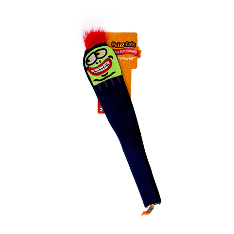 PetzzCats Crazy Matatabili ve Çıngırak Sesli Peluş Kedi Oyuncağı Lacivert 36x6 Cm