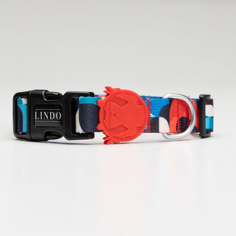 Lindo Dogs Red Line Köpek Boyun Tasması Kırmızı/Mavi Small