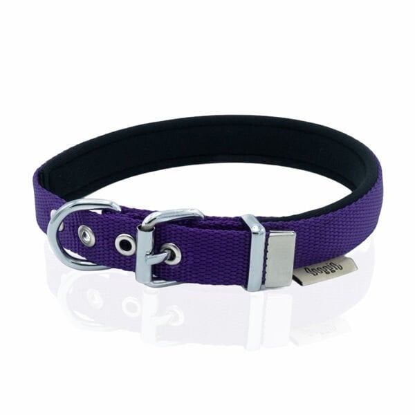 Doggie Comfort Dokuma Köpek Boyun Tasması Medium Mor 2x20-35 Cm