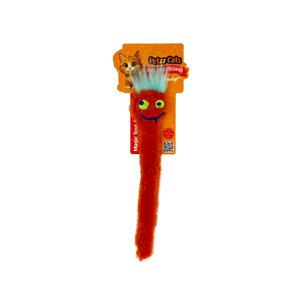 PetzzCats Zobi Matatabi ve Çıngırak Sesli Peluş Kedi Oyuncağı Turuncu 19x5 Cm