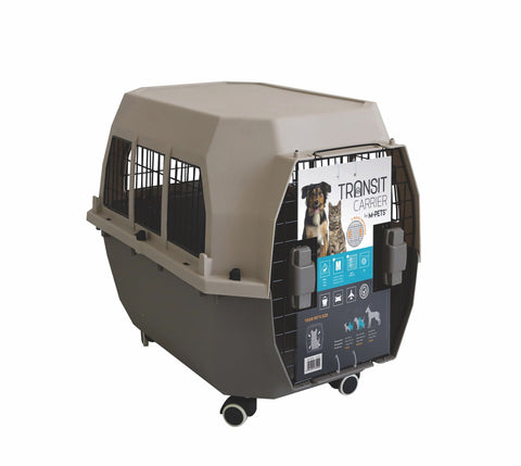 M-Pets Transit Carrier Iata Tekerlekli Kedi ve Köpek Taşıma Çantası 72.6x54.5x53 Cm Kahverengi Medium