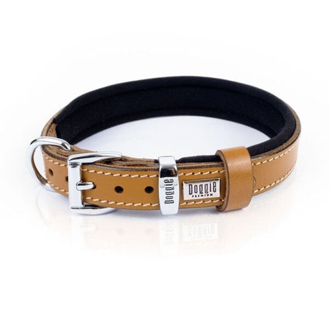 Doggie Comfort Deri Kemik Süslü Köpek Boyun Tasması Medium Camel 2x35-40 Cm