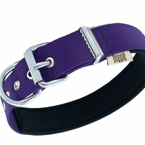 Doggie Comfort Dokuma Çivili Köpek Boyun Tasması Large Mor 3x47-55 Cm