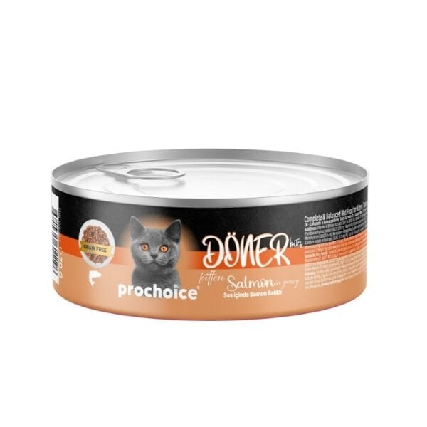 Prochoice Döner Bites Sos İçinde Somonlu Yavru Konserve Kedi Maması 70 Gr 1 Adet