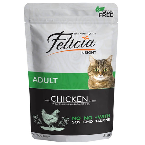 Felicia Tahılsız Tavuklu Pouch Yetişkin Konserve Kedi Maması 1 Adet 85 Gr