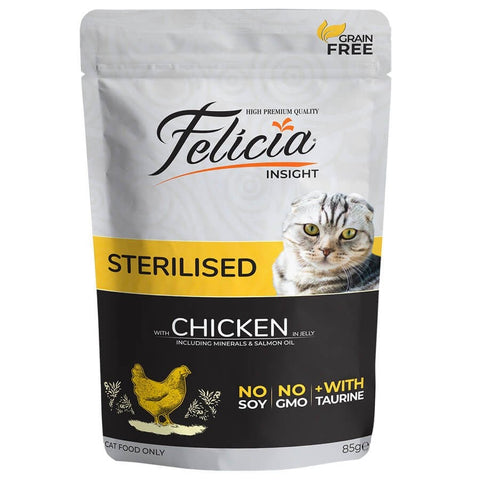 Felicia Tahılsız Tavuklu Pouch Kısırlaştırılmış Konserve Kedi Maması 1 Adet 85 Gr