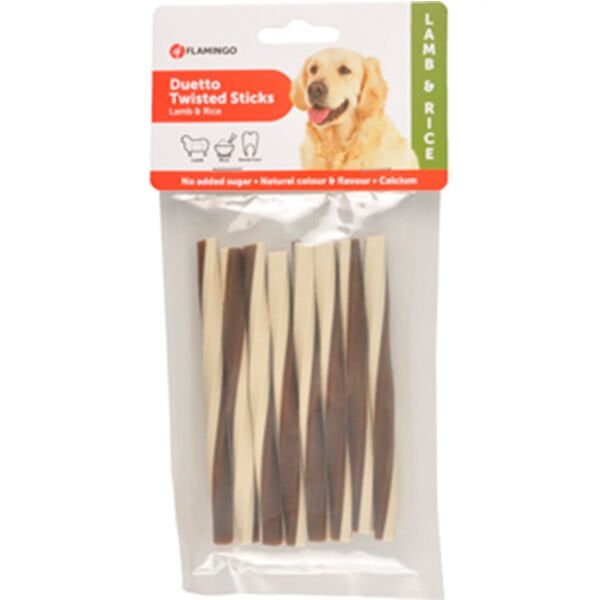 Flamingo Duetto Twist Kuzulu Köpek Ödül Çubuğu 1 Adet 85 Gr
