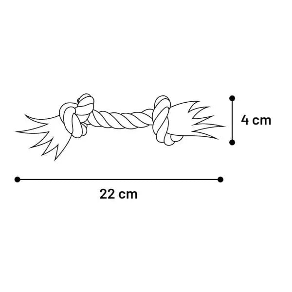 Flamingo İki Düğümlü Diş İpi Köpek Oyuncağı Small 22 Cm