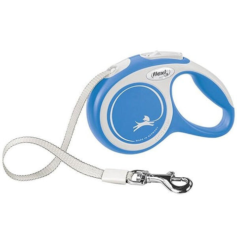 Flexi New Comfort Şerit Otomatik Köpek Gezdirme Tasması Large Mavi/Beyaz 5 Mt