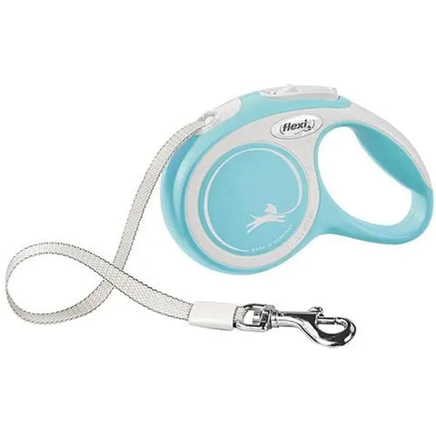 Flexi New Comfort şerit Otomatik Köpek Gezdirme Tasması Medium Açık Mavi 5 Mt