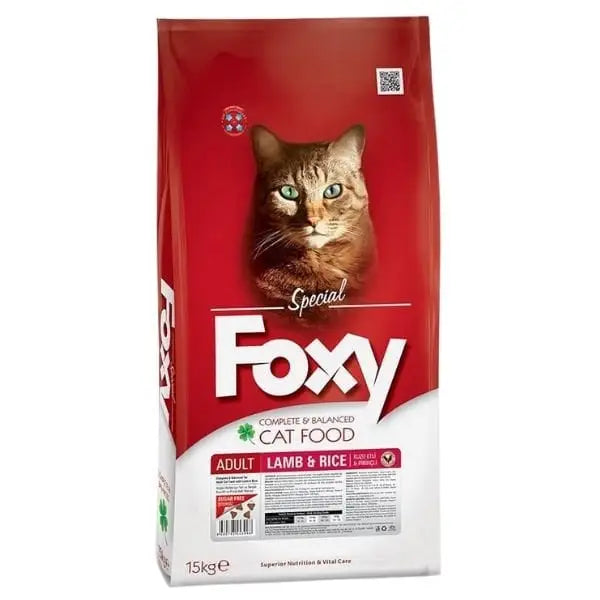 Foxy Kuzulu ve Pirinçli Yetişkin Kedi Maması 15 Kg