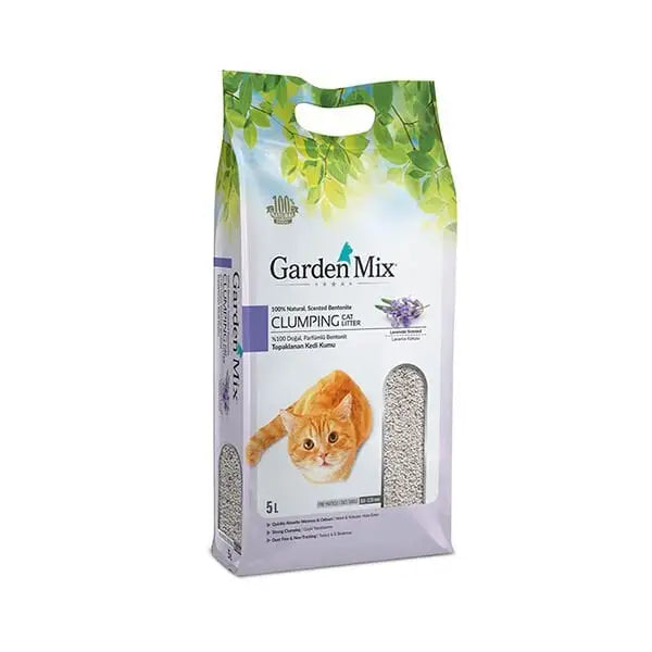 Garden Mix Bentonit İnce Taneli Lavanta Kokulu Kedi Kumu 5 Lt