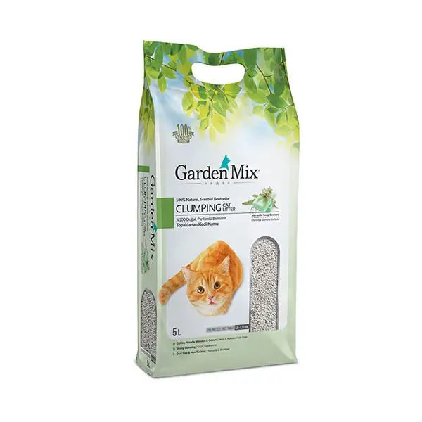 Garden Mix Bentonit İnce Taneli Marsilya Sabunu Kokulu Kedi Kumu 5 Lt