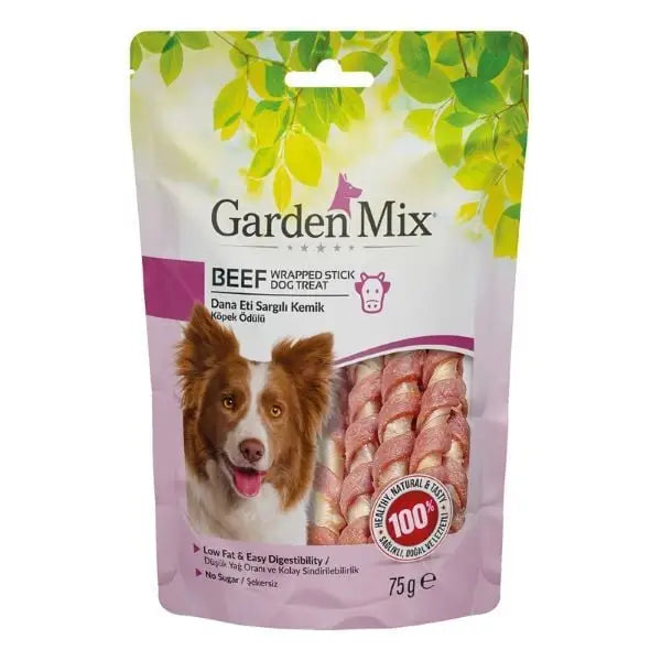 Garden Mix Dana Eti Sargılı Kemik Düşük Yağlı şekersiz Stick Köpek ödül Maması 75 Gr