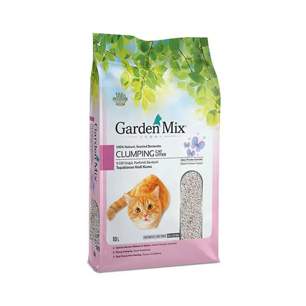 Garden Mix İnce Taneli Bebek Pudrası Kokulu Kedi Kumu 10 Lt