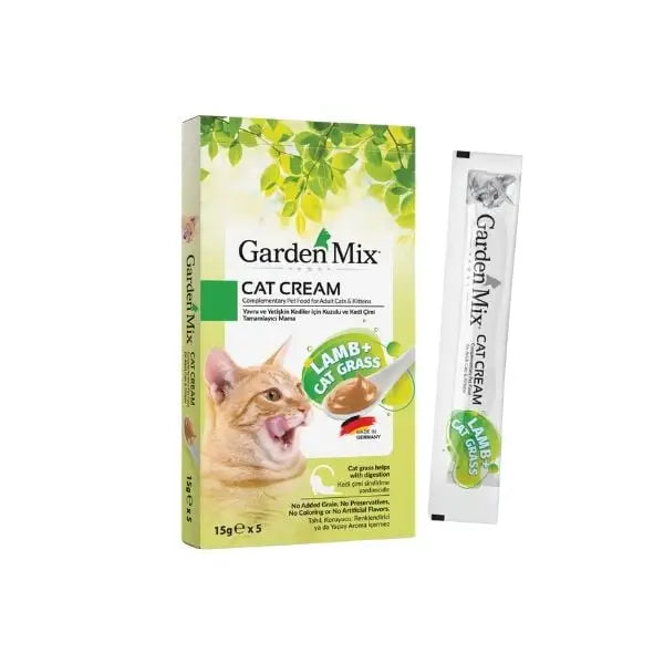 Garden Mix Kedi çimi ve Kuzulu Sıvı ödül Maması 15 Gr 5 Adet