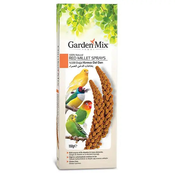 Garden Mix Kırmızı Darı Dalı Kuş ödülü 150 Gr