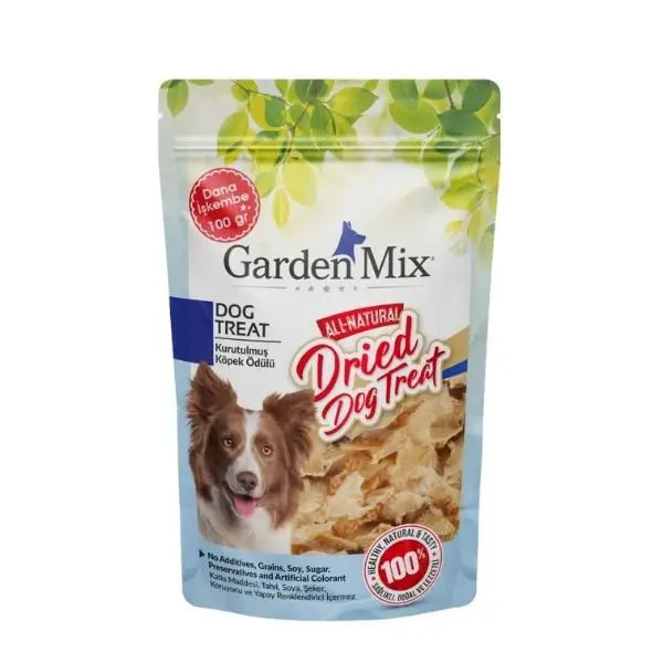 Garden Mix Kurutulmuş Dana İşkembe Köpek ödül Maması 100 Gr