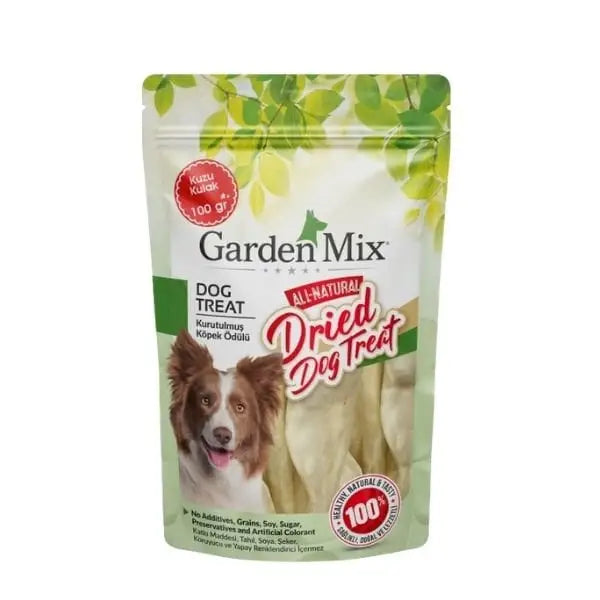 Garden Mix Kurutulmuş Kuzu Kulak Köpek ödül Maması 100 Gr