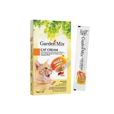 Garden Mix Malt ve ördekli Sıvı Kedi ödül Maması 15 Gr 5 Adet