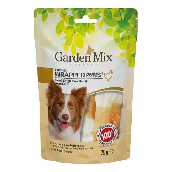 Garden Mix Sargılı Pres Kemik Düşük Yağlı şekersiz Köpek ödül Maması 75 Gr