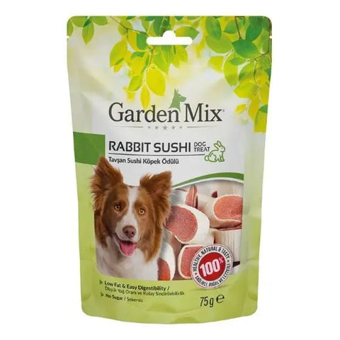 Garden Mix Tavşan Sushi Düşük Yağlı şekersiz Köpek ödül Maması 75 Gr