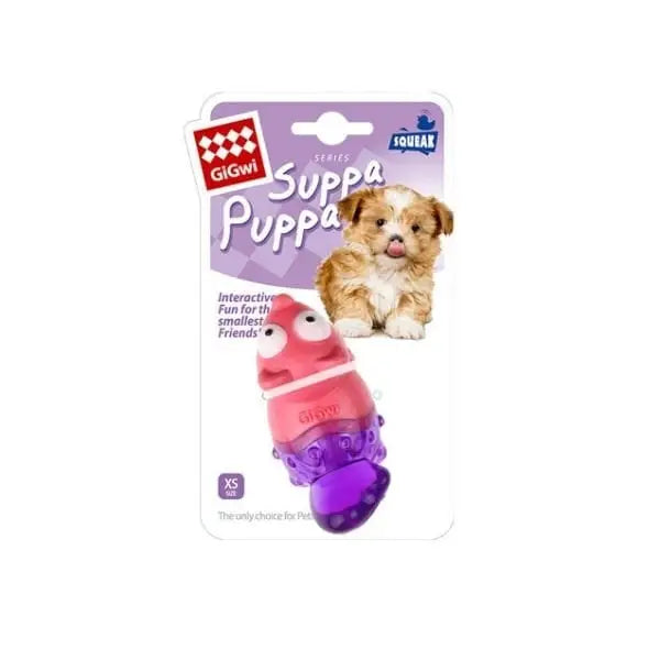 Gigwi Suppa Puppa Tilki Plastik Köpek Oyuncağı Mor/pembe 7.5x4.5x5 Cm