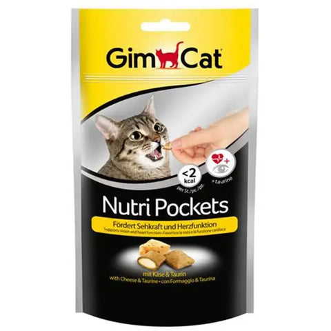 Gimcat Nutri Pockets Peynir Taurin Kedi ödül Maması Tablet 60 Gr