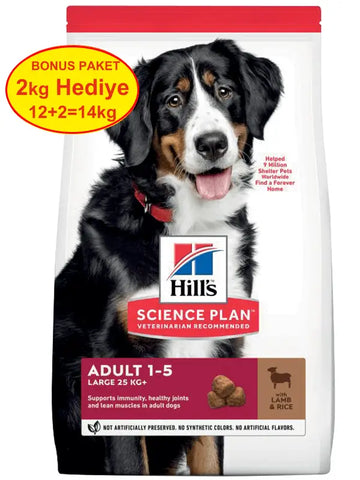 Hills Büyük Irk Kuzu Etli Yetişkin Köpek Maması 12 + 2 Kg Hediyeli