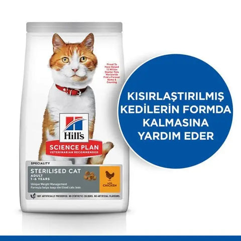 Hills Young Sterilised Tavuklu Kısırlaştırılmış Kedi Maması 8 + 2 Kg