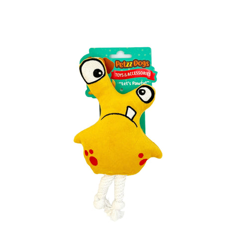 PetzzDogs Kuntik Sesli Dayanıklı Peluş Köpek Çiğneme Oyuncağı Bordo 22x16 Cm