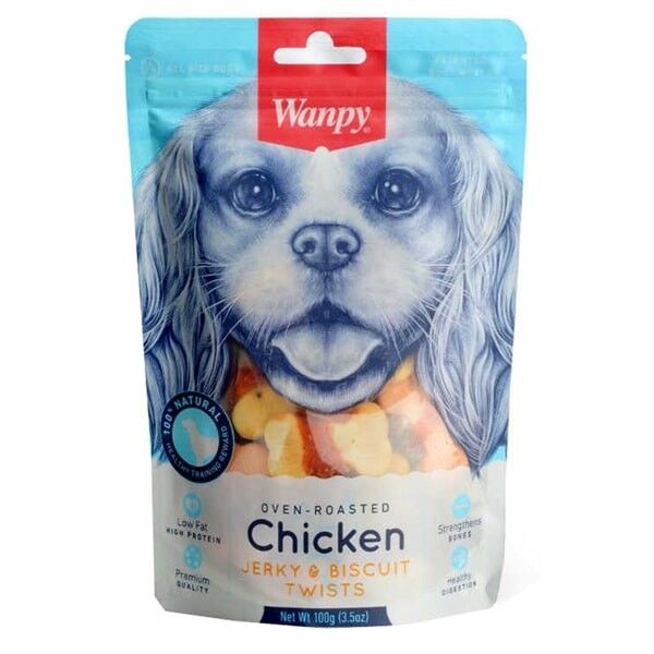 Wanpy Bisküvi Üzeri Tavuk Sargılı Köpek Ödül Maması 1 Adet 100 Gr