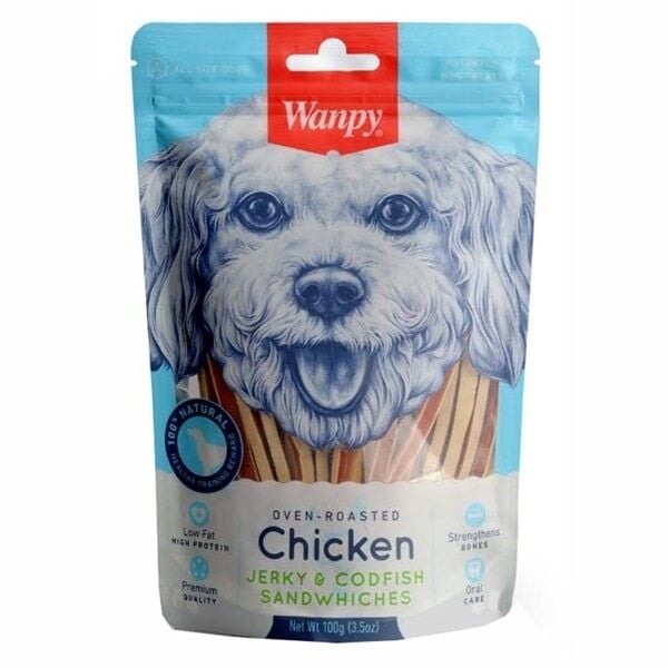 Wanpy Tavuk ve Balıklı Sandwich Köpek Ödül Maması 1 Adet 100 Gr