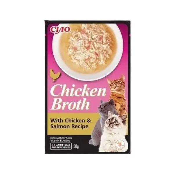 Inaba Ciao Chicken Broth Tavuk Sulu ve Somonlu Kedi çorbası 50 Gr