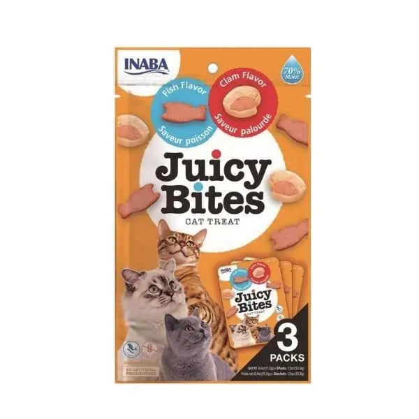 Inaba Juicy Bites Balıklı ve İstiridyeli Kedi ödül Maması 11.3 Gr 3 Adet