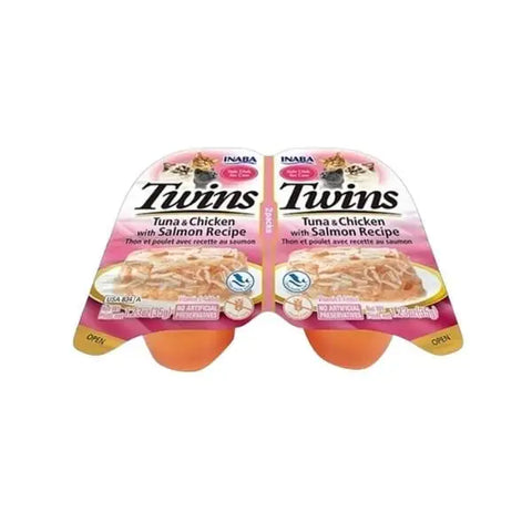 Inaba Twins Jöle İçinde Ton Balıklı Somonlu ve Tavuklu Yetişkin Konserve Kedi Maması 35 Gr 2 Adet
