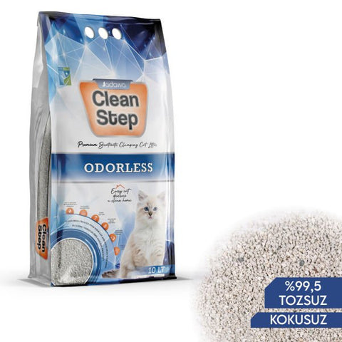 Jadawa Clean Step Odorless Topaklanan Kokusuz Doğal Kedi Kumu 1 Adet 10 Lt
