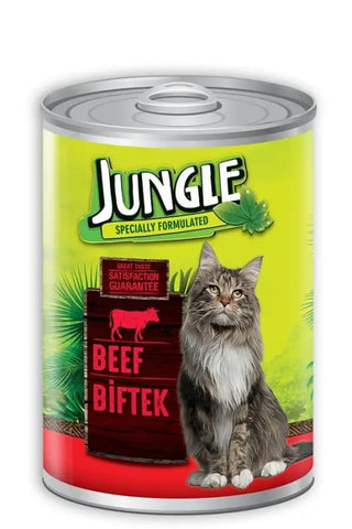 Jungle Biftekli Konserve Kedi Maması 415 Gr