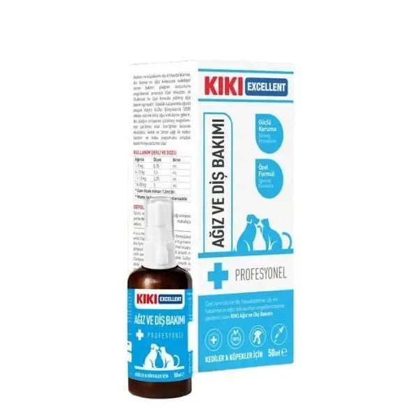 Kiki Excellent Kedi ve Köpekler için Ağız Diş Bakım Spreyi 50 Ml