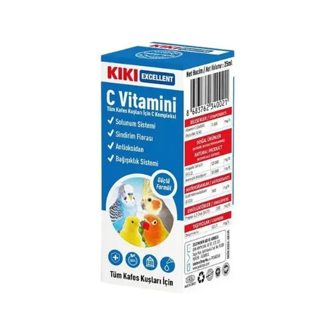 Kiki Excellent Kuşlar için c Vitamini Sıvı Damla 25 Ml