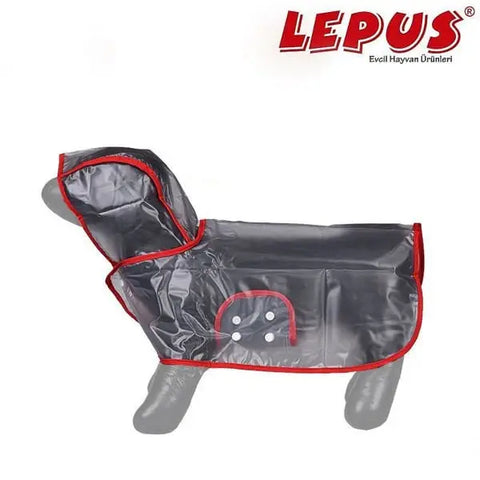 Lepus Kedi ve Köpek İçin şeffaf Yağmurluk Kırmızı m 26x40x26h Cm