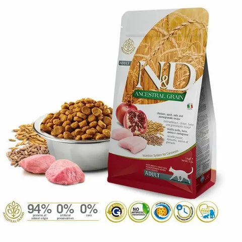 N&d Prime Tavuk ve Narlı Yetişkin Kedi Maması 1.5 Kg