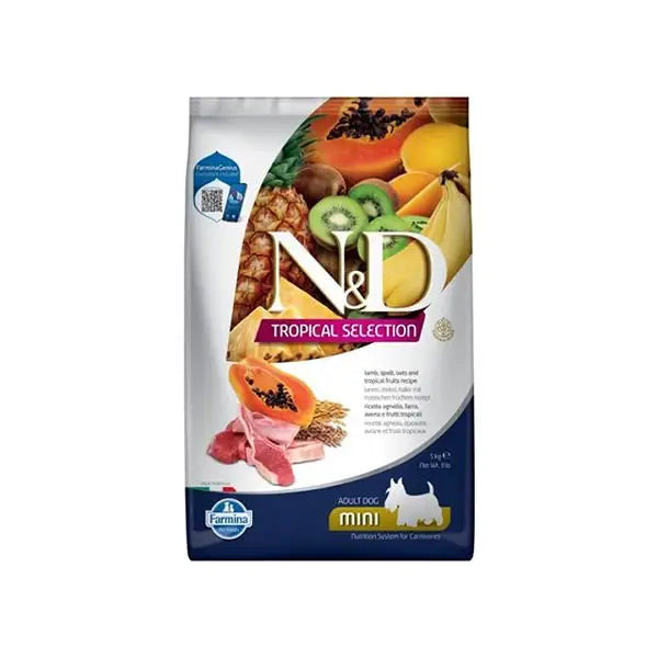 N&d Tropical Selection Kuzu Etli ve Meyveli Mini Irk Yetişkin Köpek Maması 5 Kg