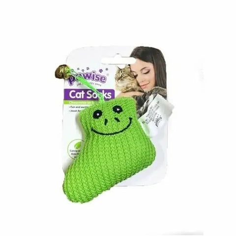 Pawise Cat Socks Peluş Kedi Oyuncağı Yeşil