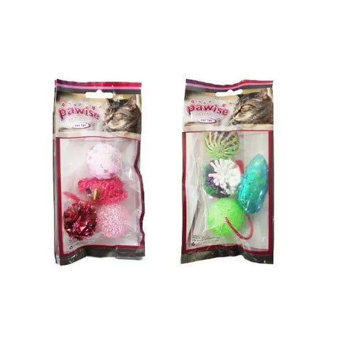 Pawise çıngıraklı Kristal Top ve Peluş Kedi Oyuncağı Seti 4 Adet