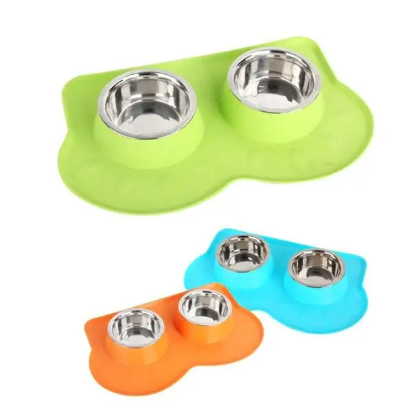 Pawise Melamin İkili Kedi ve Köpek Mama Su Kabı 350 Ml